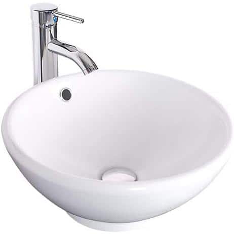 Gray MDF Single Sink Bath Vanity with White Ceramic Top and Chrome Faucet