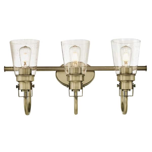 Westinghouse Ashton 3-Light Antique Brass Wall Mount Bath Light