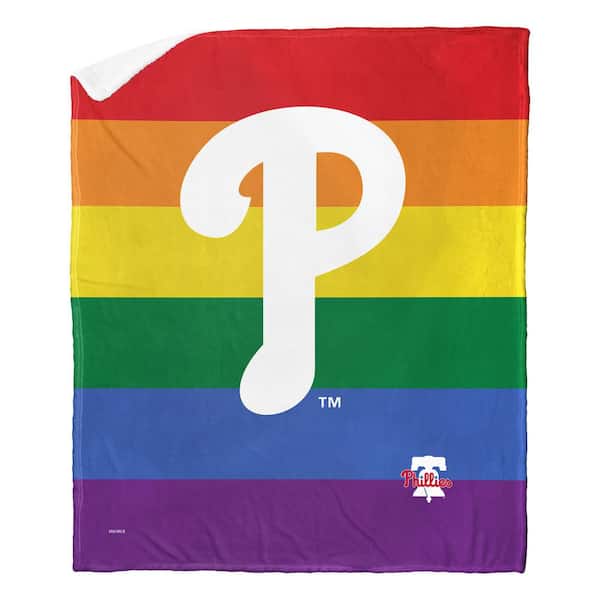 THE NORTHWEST GROUP MLB Phillies Pride Series Silk Touch Sherpa Multicolor Throw