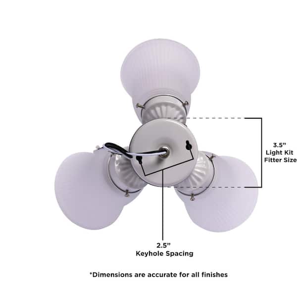 Westinghouse 3 Light Antique Brass Ceiling Fan Kit Shelly Lighting