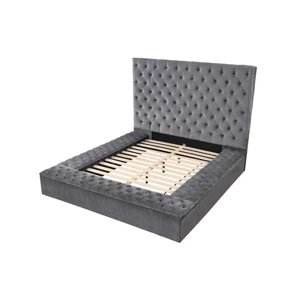 Unbranded Grey Full Bed with Storage Compartment