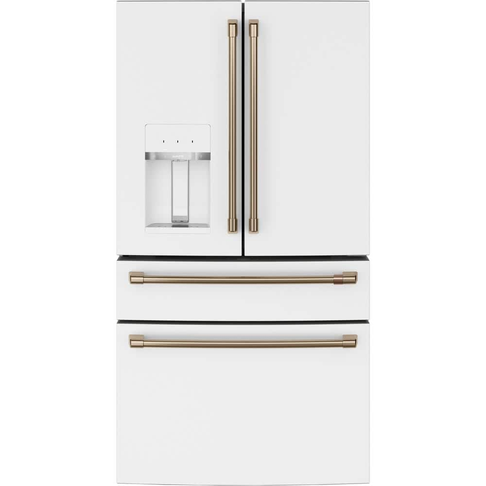 22.3 cu. ft. Smart Four-Door French Door Refrigerator in Matte White, Counter Depth -  Cafe, CXE22DP4PW2