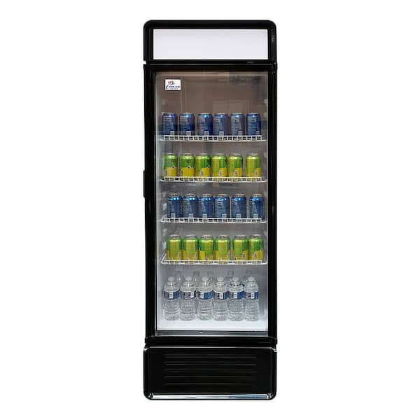 22 in. 9 cu. ft. Glass Door Merchandiser Refrigerator in Black