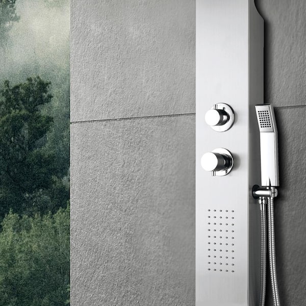Mediterraneo Centa 47 in. 1-Jet Shower Panel with Hand