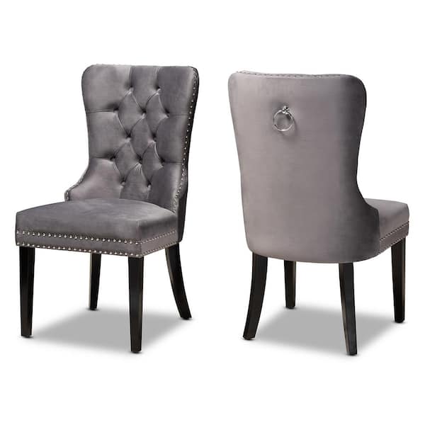 Baxton Studio Remy Grey Wood Dining Chairs (Set of 2)