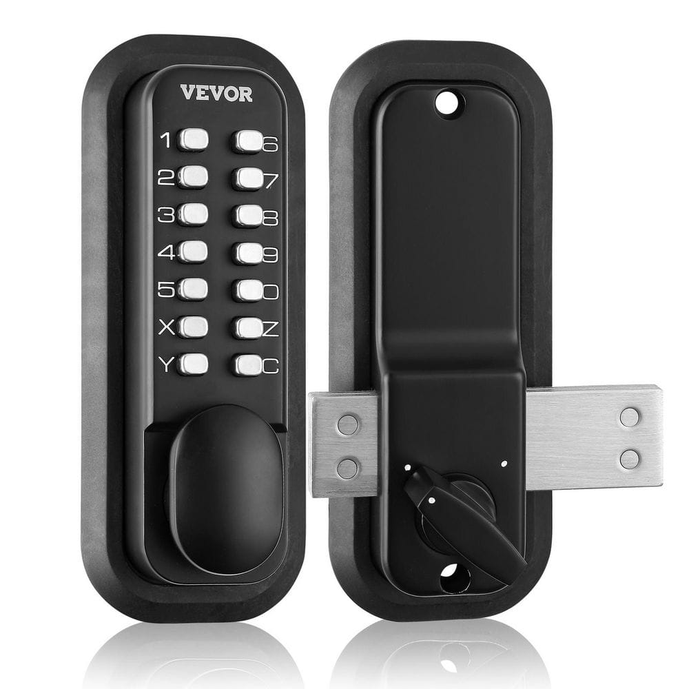 Mechanical Keyless Entry Door Lock, 14 Digit Keypad, Outdoor Gate Door Locks Set with Surface-mounted Latch for Garden price history on PriceWatchPro
