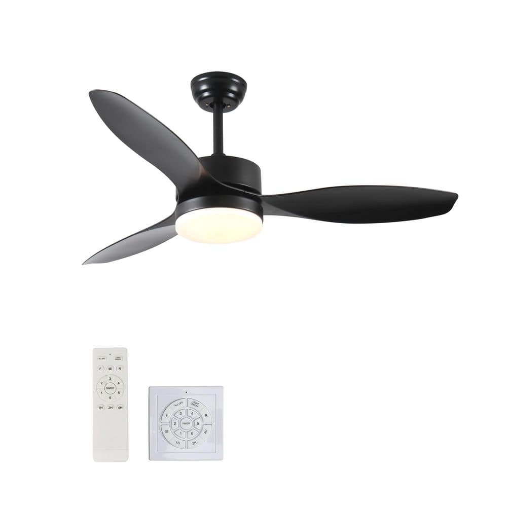 42 in. Matte Black Flush Mount Ceiling Fan without light, 3-Reversible Blades, with 6-Speeds Reversible DC Motor price history on PriceWatchPro