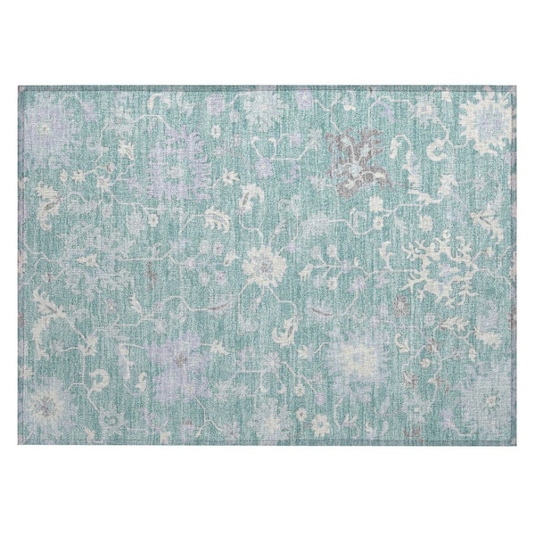 Chantille Machine Washable Indoor/Outdoor Abstract ACN1854 Seafoam 2 ft. x 3 ft. Accent Rug