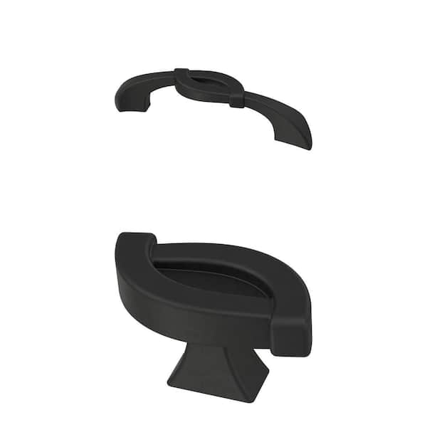 3 or 3-3/4 in. Classic Matte Black Cabinet Drawer Pull and 1-3/4 in. Cabinet Knob Combo