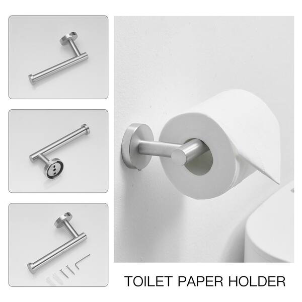 Wall Mount Brushed Nickel Paper Towel Holder H114-Holder-BN - The