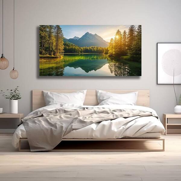 Tree Pictures Wall Decor Green Wall Art Natural Landscape Painting
