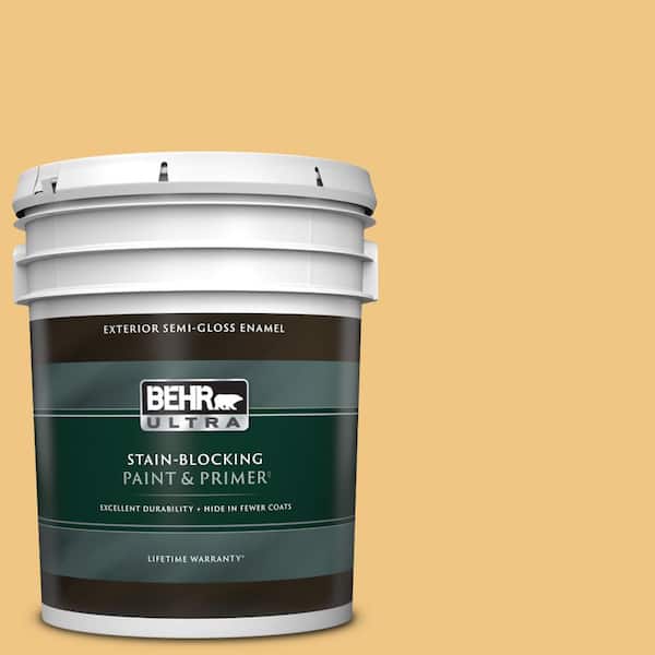 BEHR ULTRA 5 gal. #M290-4 Garbanzo Paste Semi-Gloss Enamel Exterior Paint & Primer