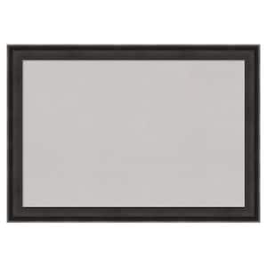 Allure Charcoal Wood Framed Grey Corkboard 40 in. x 28 in. Bulletin Board Memo Board