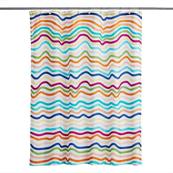 SKL Home Making Waves Fabric Shower Curtain, 72 in., Multi