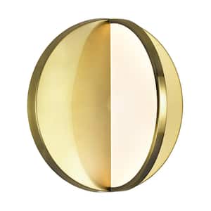 Tranche LED Sconce With Brushed Brass Finish