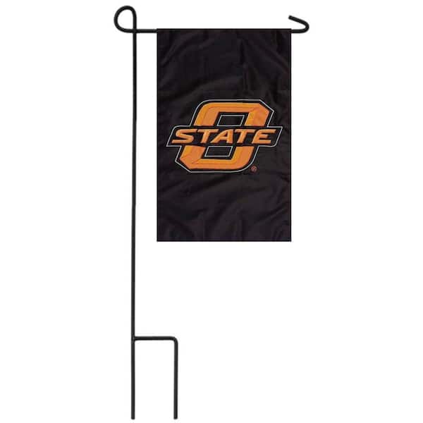 1 ft. x 1-1/2 ft. Oklahoma State University 2-Sided Garden Flag with 3-2/3 ft. Metal Flagpole