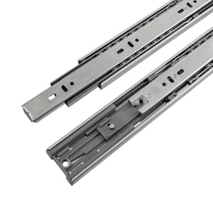 Drawer Slide Side Mount Soft Close Full Extension 14 in. Cadmium Finish Steel Drawer Slide (1-Set of pair)