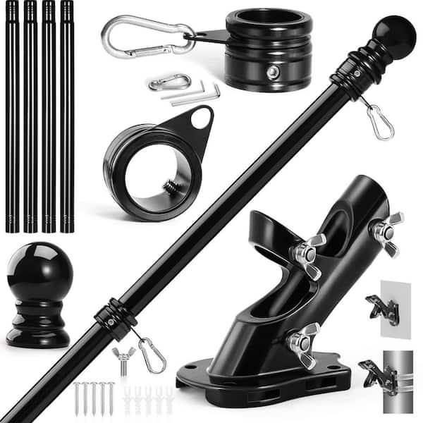 fishing rod holder flag pole Premium with Swiveling Flag Mount beam locking pins Flag Pole