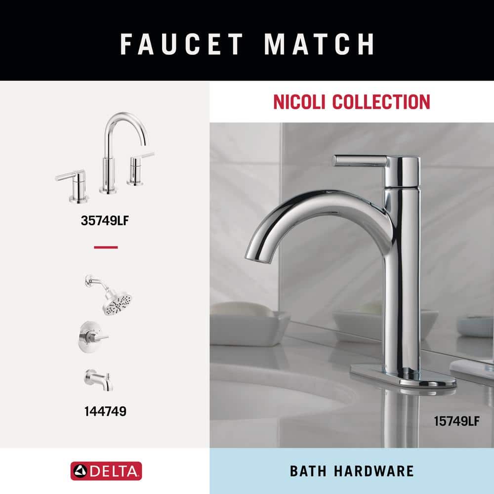 Nicoli Polished Chrome Wall Mounted Square Towel Ring