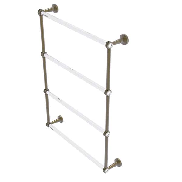 Allied Brass Pacific Beach 4 Tier 24 in. Ladder Towel Bar with Dotted Accents in Antique Brass