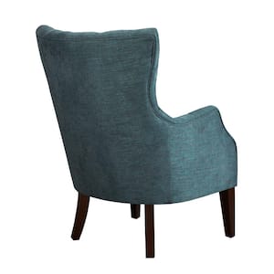 Isa Teal Wingback Chair with Button Tufted