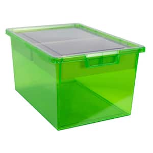 Bin/ Tote/ Tray Divider Kit - Triple Depth 9" Bin in Neon Green - 3 pack