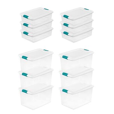 Homz 66 Qt Clear Storage Organizing Container Bin with Latching Lids (4  Pack) - Bed Bath & Beyond - 37179563