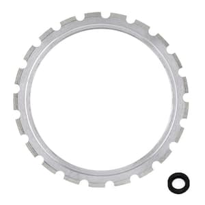 16 in. Weka HRS400 Diamond Ring Saw Blade with Ring Wheel, 10 in. Cutting Depth, Wet Only, 0. 163 in. Segment Width