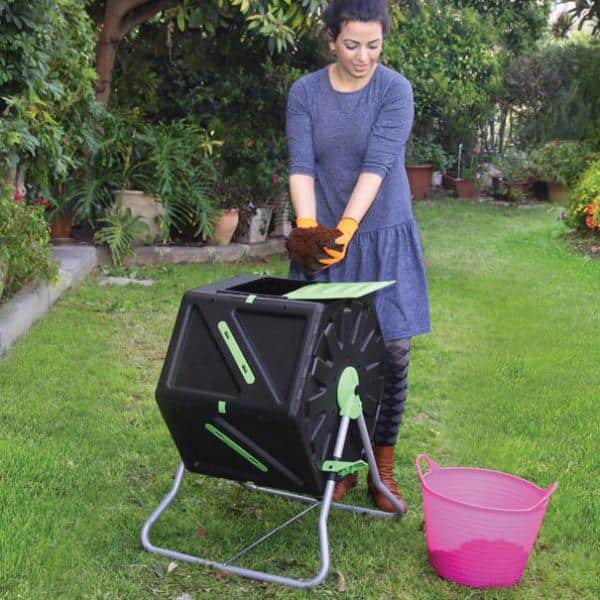 Compost Bin Clean for Home Garden Waste Composter Grow Bag Eco Friendly Tool A 