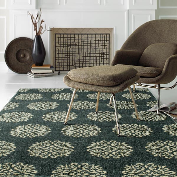 Delilah Bay Blue Starch 2 ft. x 3 ft. Area Rug