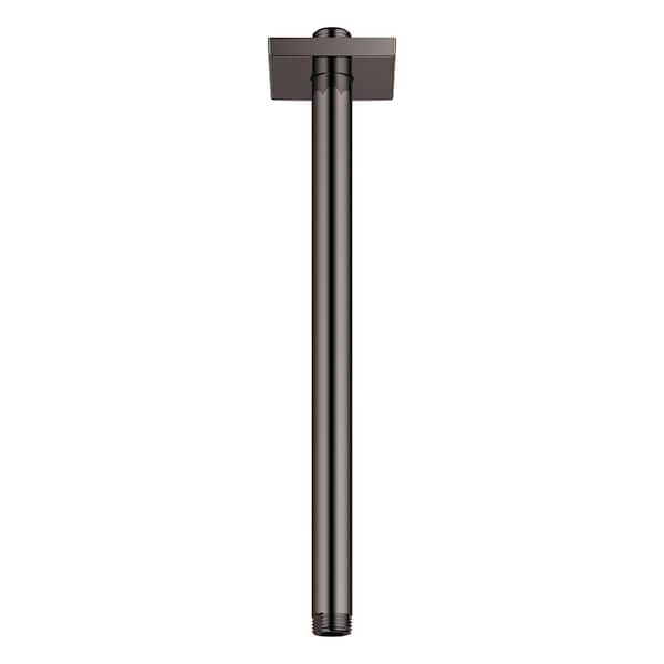 GROHE Rainshower 12 in. Ceiling Shower Arm with Square Flange in Hard Graphite