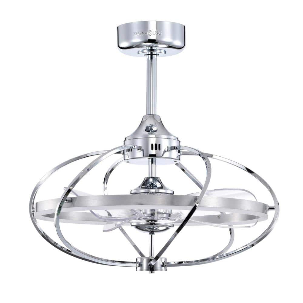 Warehouse of Tiffany Elisabeta 24 in. 1-Light Indoor Chrome Ceiling Fan ...