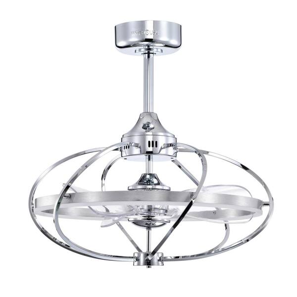 Warehouse of Tiffany Elisabeta 24 in. 1Light Indoor Chrome Ceiling Fan