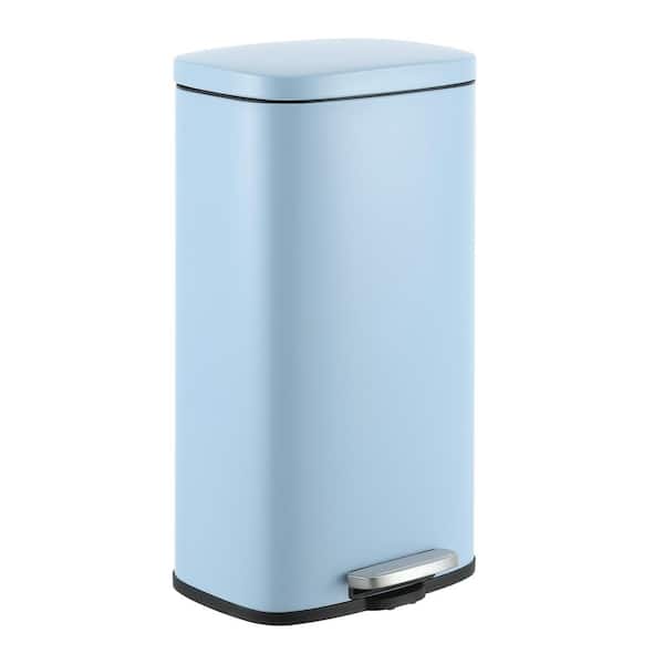 happimess Curtis 8-Gal. Step-Open Trash Can, Tide Pool Blue