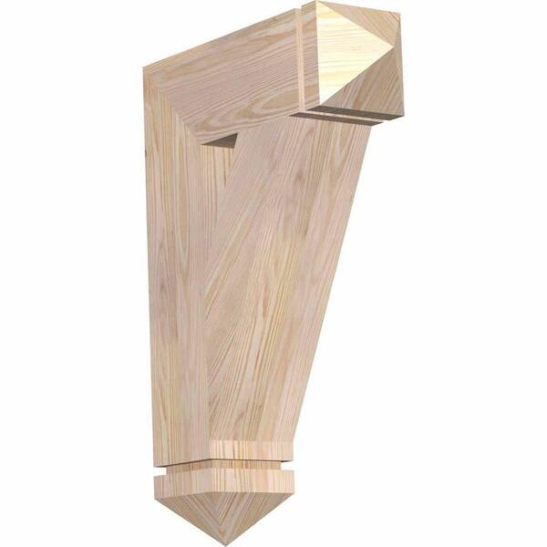 Ekena Millwork 5.5 in. x 28 in. x 20 in. Douglas Fir Traditional Arts and Crafts Smooth Bracket