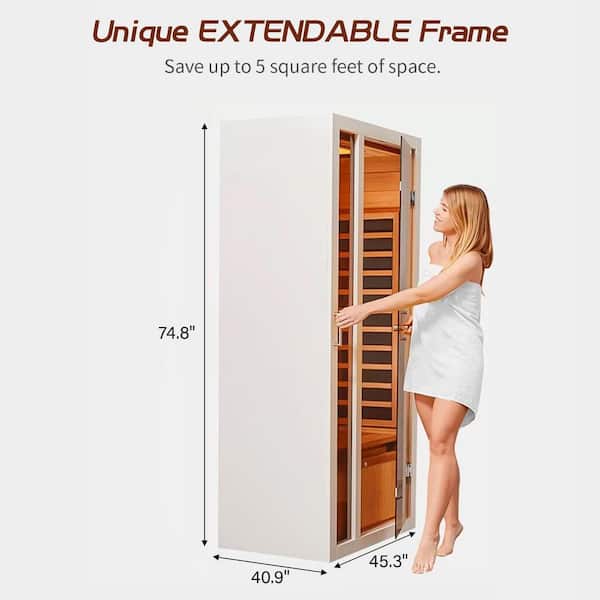 Vanity Art 2-Person Extendable Indoor FAR Infrared Sauna Bluetooth