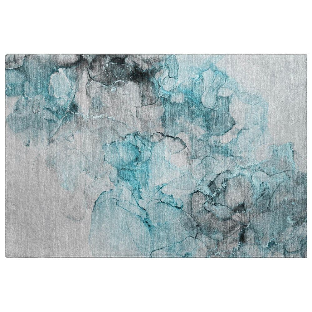 Dream Shag Premium Machine Washable Abstract ADS520 Teal 2 ft. x 3 ft. Accent Rug price history on PriceWatchPro