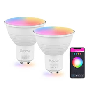 5-Watt GU10 Smart RGBCW Color Dimmable Timer Wi-Fi LED Bulb with Google Home Alexa in 2700K-6500K (2-Pack)