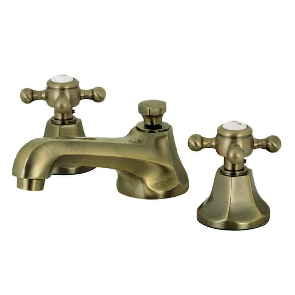 Metropolitan 8 in. Widespread 2-Handle Bathroom Faucet in Antique Brass