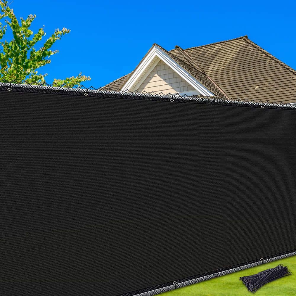 4 x 12 ft. Black Plastic HDPE Fence Windscreen, with Brass Grommets for Backyard, Patio, Pool, and Garden Enclosure price history on PriceWatchPro