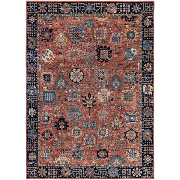 Serapi Red 9 ft. x 12 ft. Tribal Wool Indoor Area Rug
