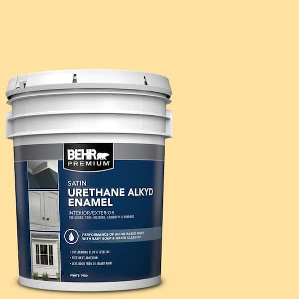 5 gal. #P280-3 Polka Dot Skirt Urethane Alkyd Satin Enamel Interior/Exterior Paint