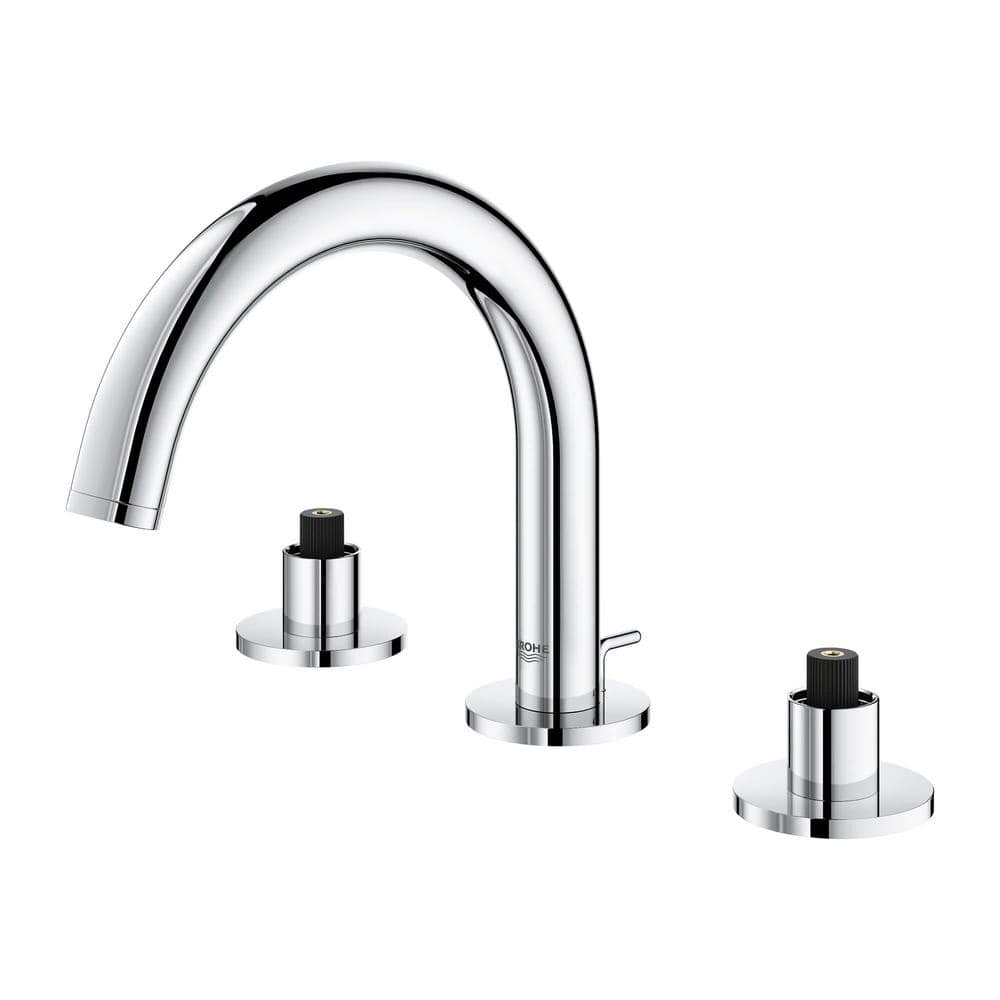 Elegant Brushed Nickel Widespread Bathroom Faucet with Chrome Finish