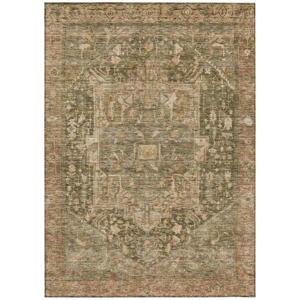 Chantille Machine Washable Indoor/Outdoor Abstract ACN1240 Fern 8 ft. x 10 ft. Area Rug