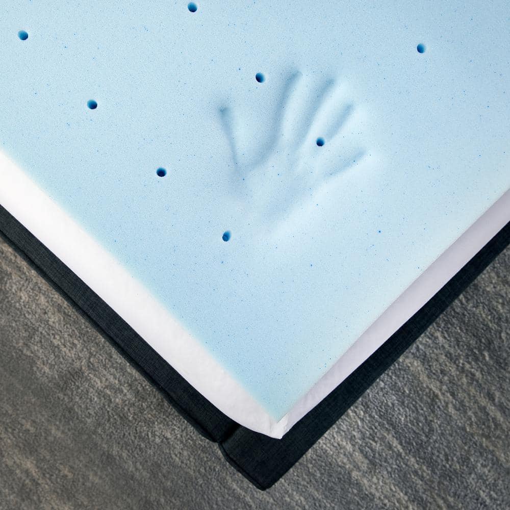 Twin XL Gel-Infused Memory Foam Mattress Topper 1.5 Inch