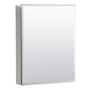 20 in. W x 26 in. H Silver color Wall Mount Medicine Cabinet with Mirror
