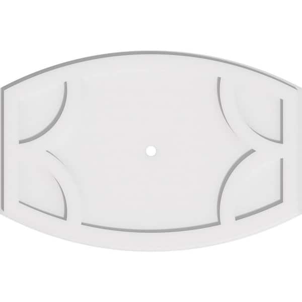 Ekena Millwork 30 in. W x 20 in. H x 1 in. ID x 1 in. P Kailey Architectural Grade PVC Contemporary Ceiling Medallion