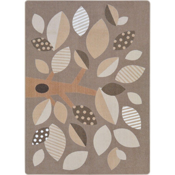 Joy Carpets Kid Essentials Shady Grove 5'4" x 7'8" Area Rug in Color Neutral