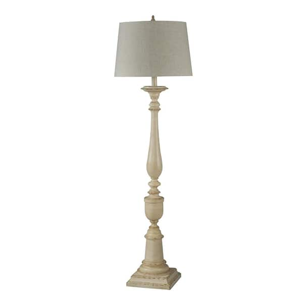 distressed white floor lamp