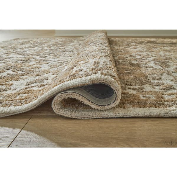 Sableridge 5 ft. x 7 ft. Brown/Beige Botanical Area Rug